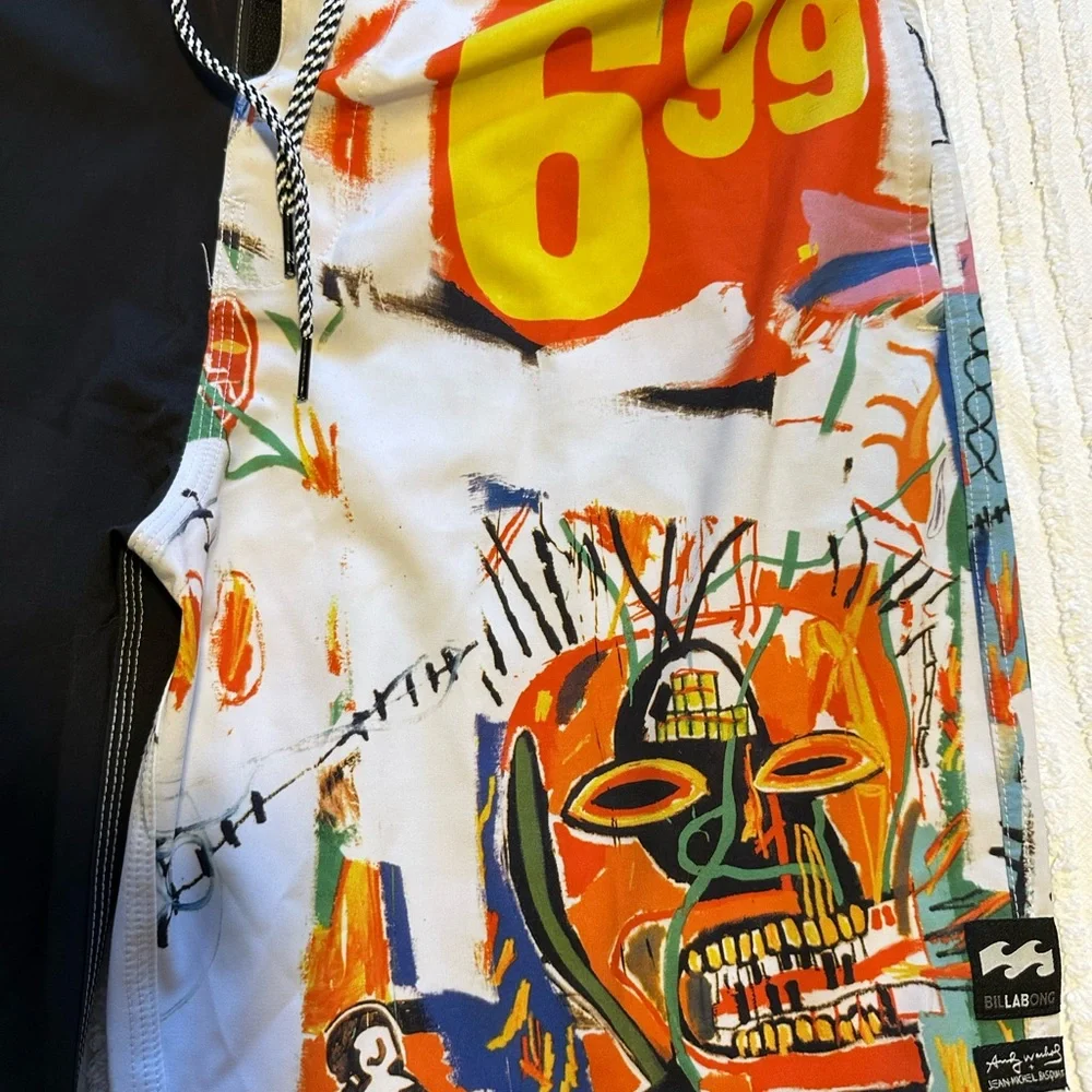 Billabong LAB x Andy Warhol + Jean-Michel Basquiat Board Shorts -‎ Size 33